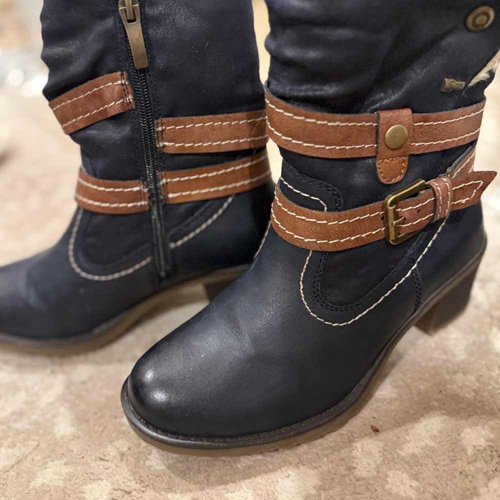 Spring Step Black and Brown Winter Boots